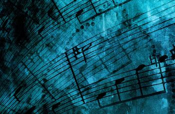 Canvastavla - Feel the Music blue