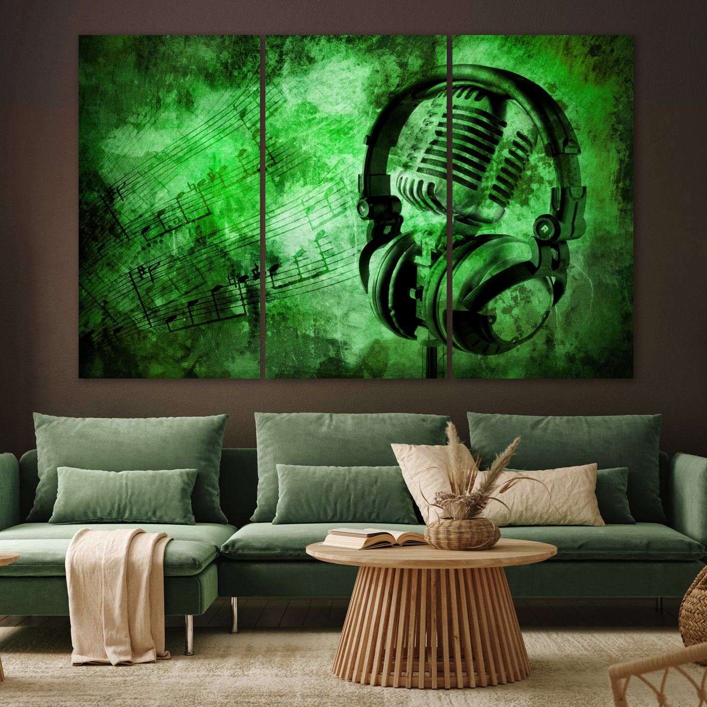 Canvastavla - Feel the Music Green
