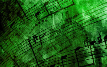 Canvastavla - Feel the Music Green
