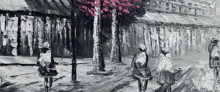 Abstrakt Oljemålning - Pink Paris