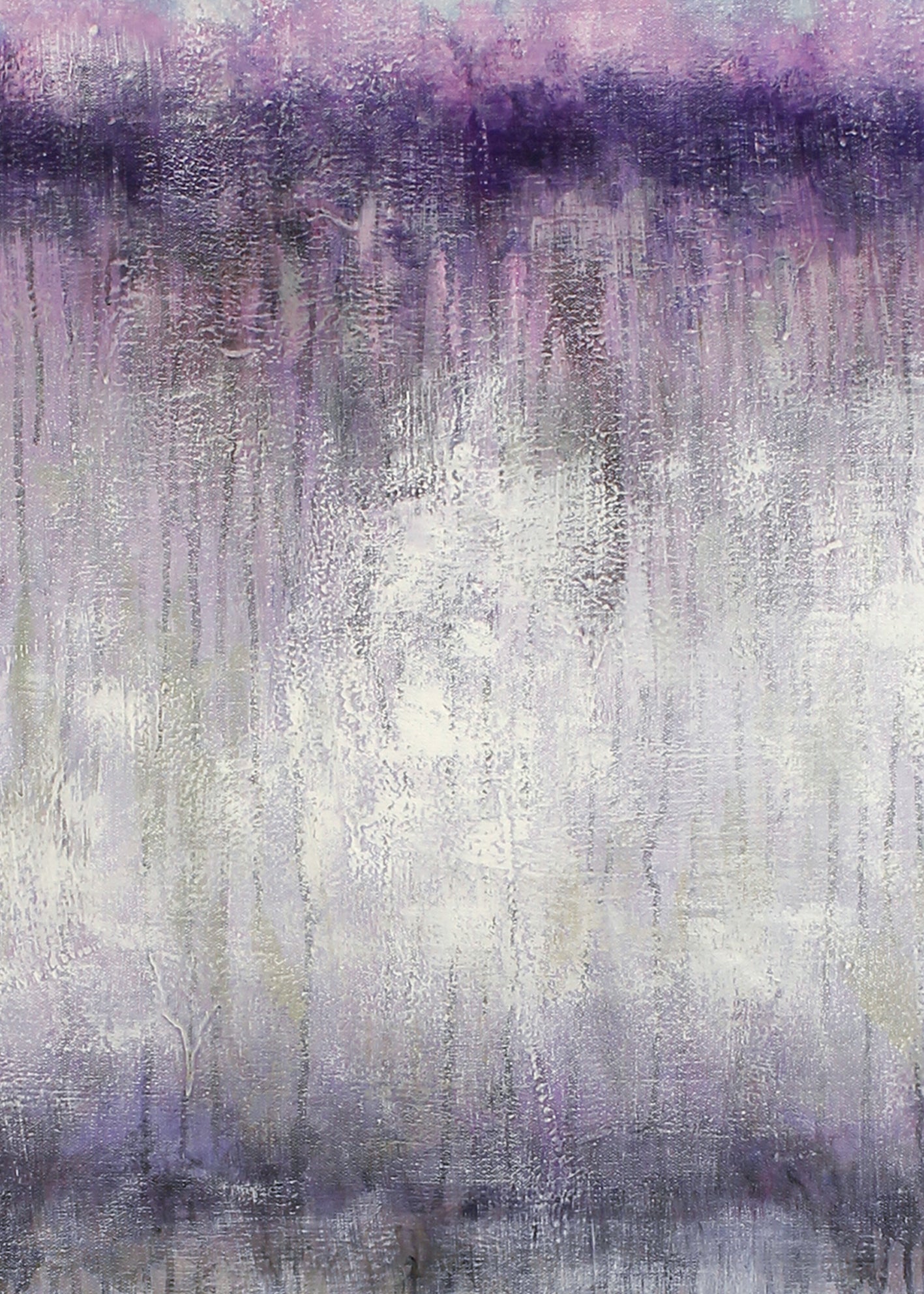 Abstrakt Oljemålning - Purple sky