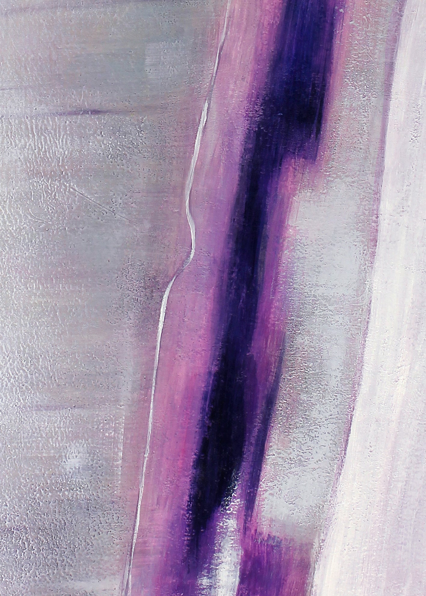 Abstrakt Oljemålning - Purple Waterfalls