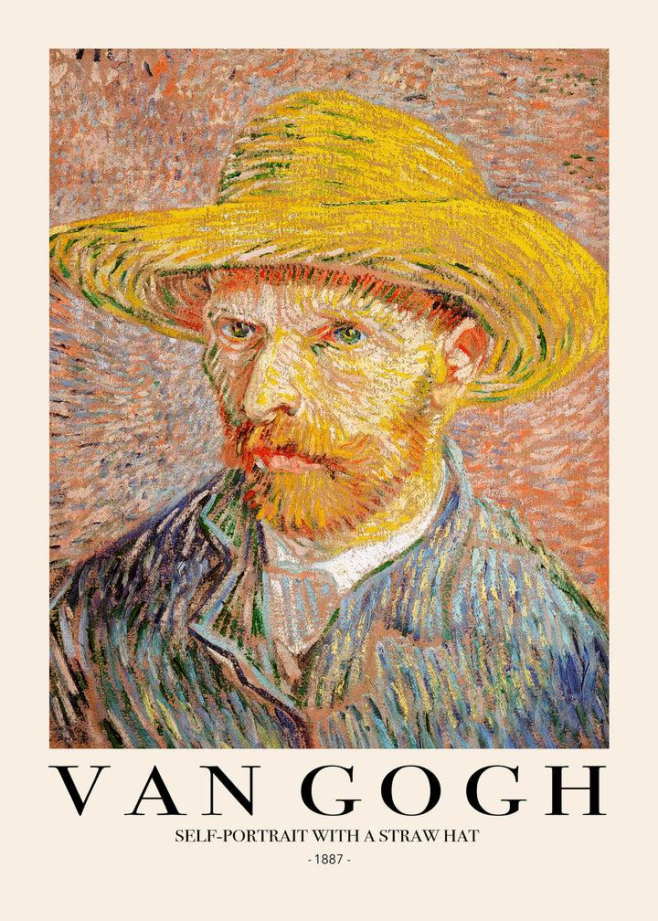 Canvastavla - Self-Portrait with a Straw Hat