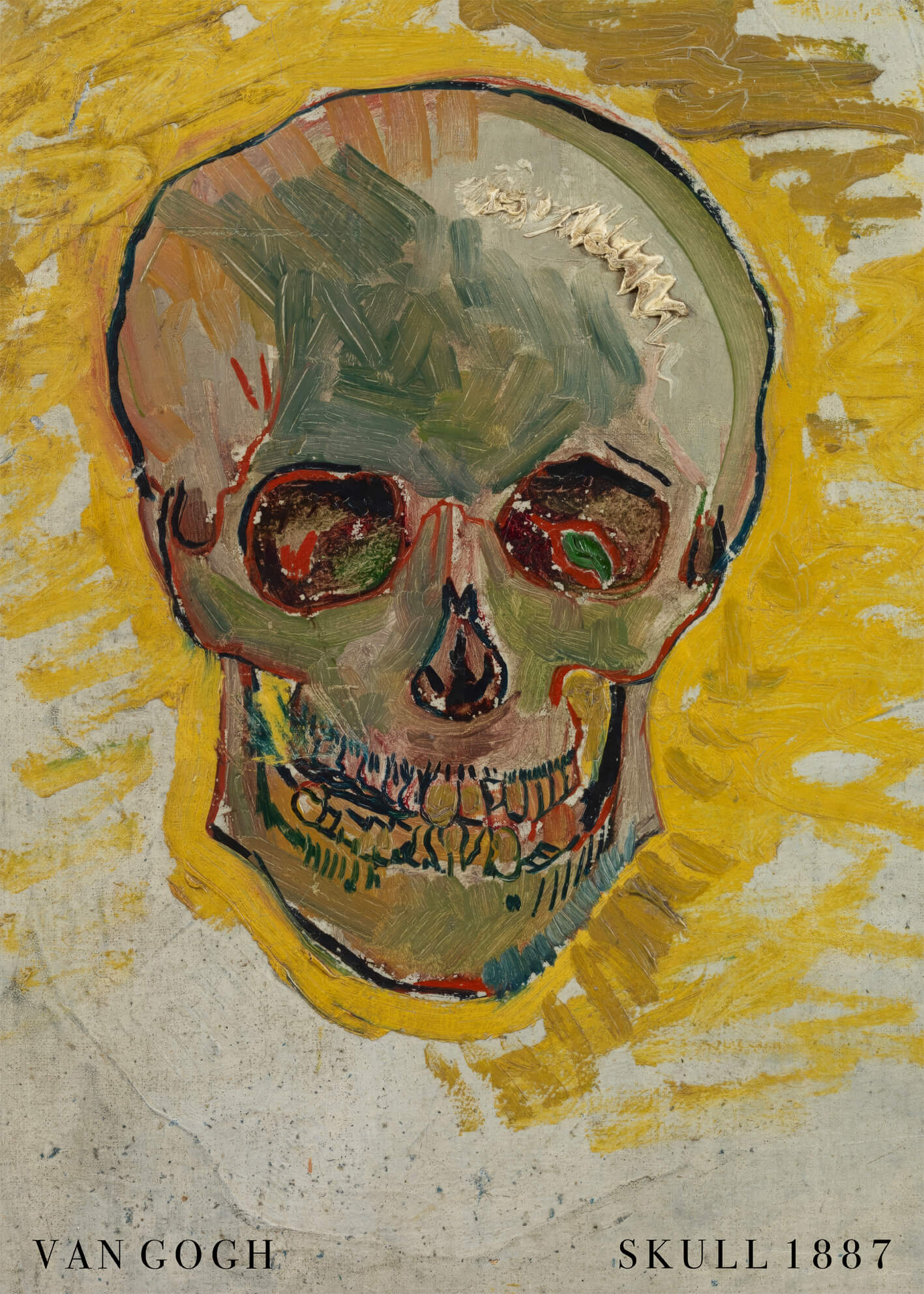 Canvastavla - Skull (1887)