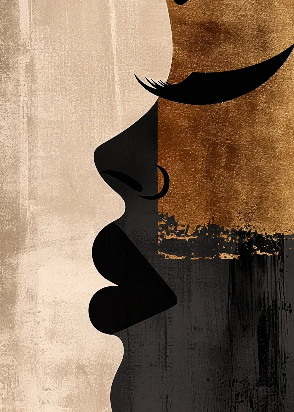 Canvastavla - Golden Silhouette