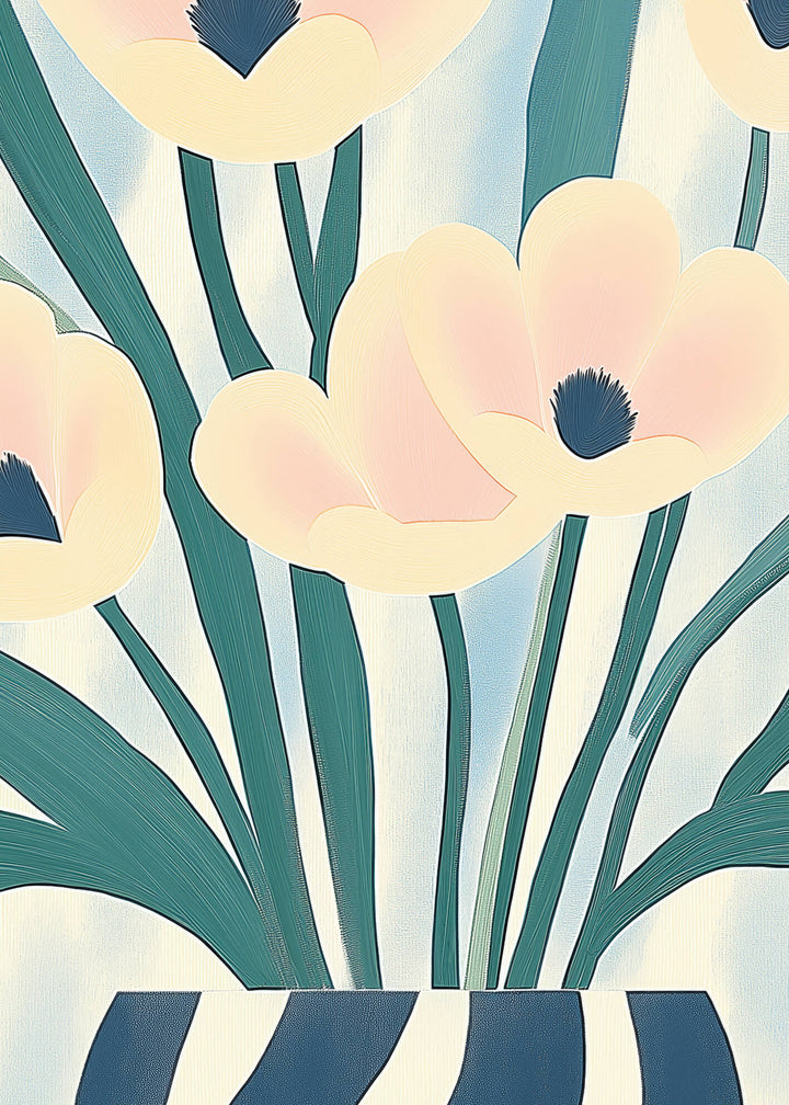 Canvastavla - Bloom & Stripe