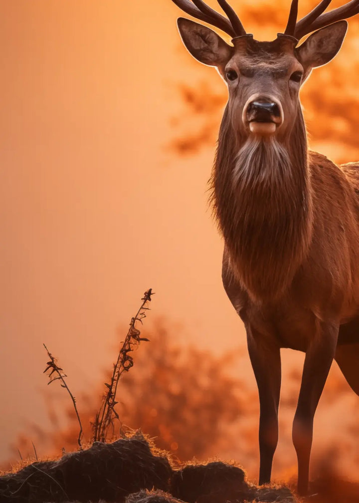 Canvastavla - Stag of Firelight