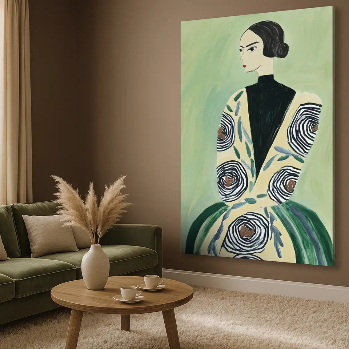 Canvastavla - Emerald Couture