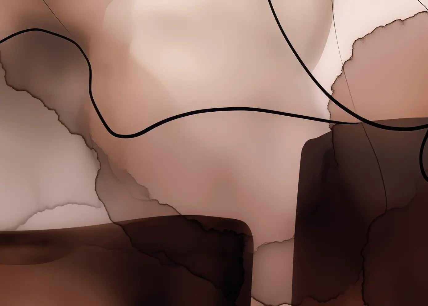 Canvastavla - Abstract in Brown