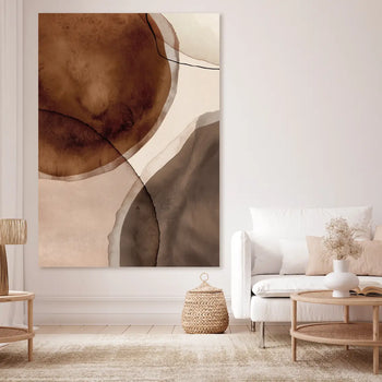 Canvastavla - Brown Circles