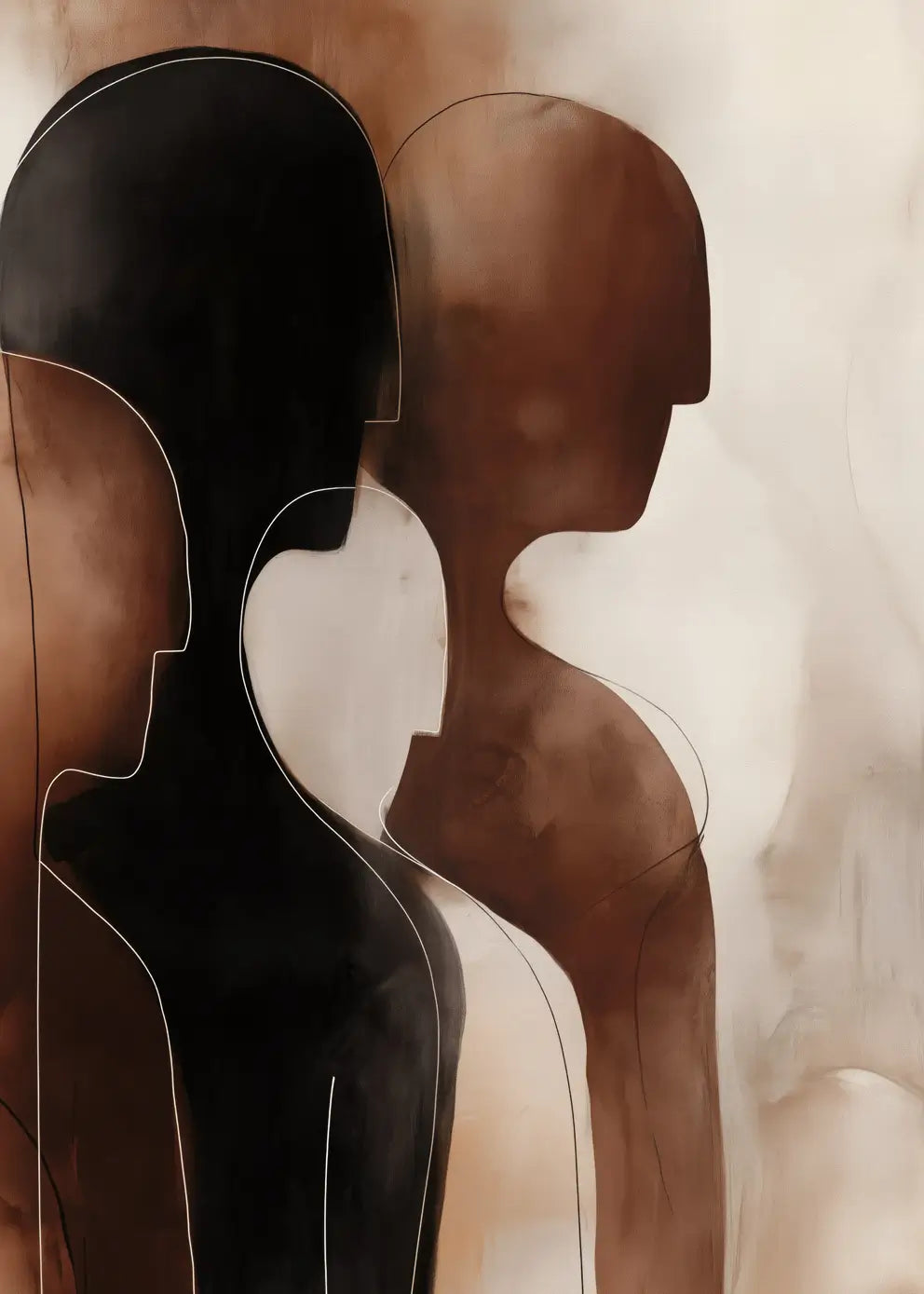 Poster - Brown Silhouettes