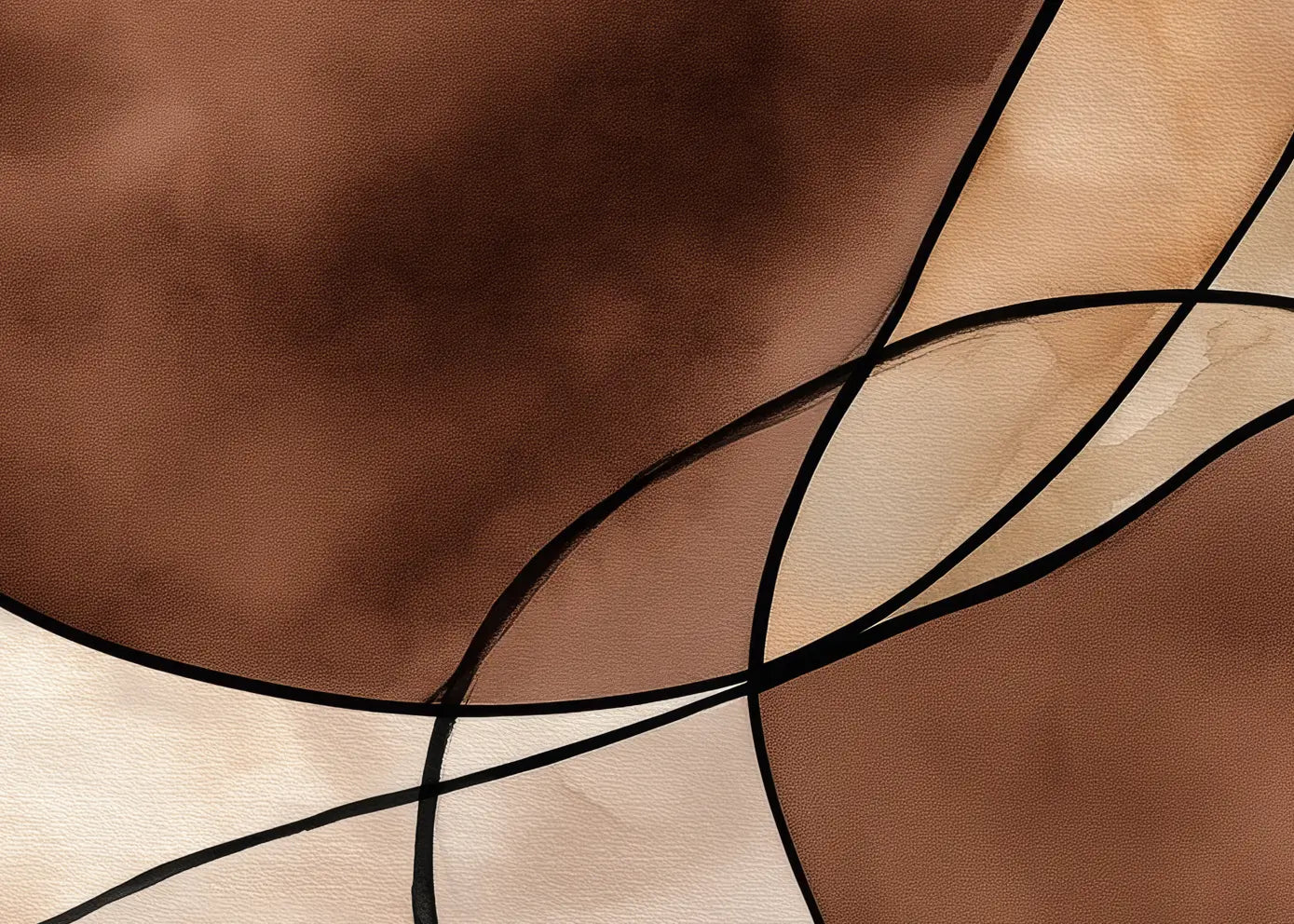 Canvastavla - Circles in Brown