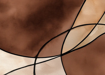 Canvastavla - Circles in Brown