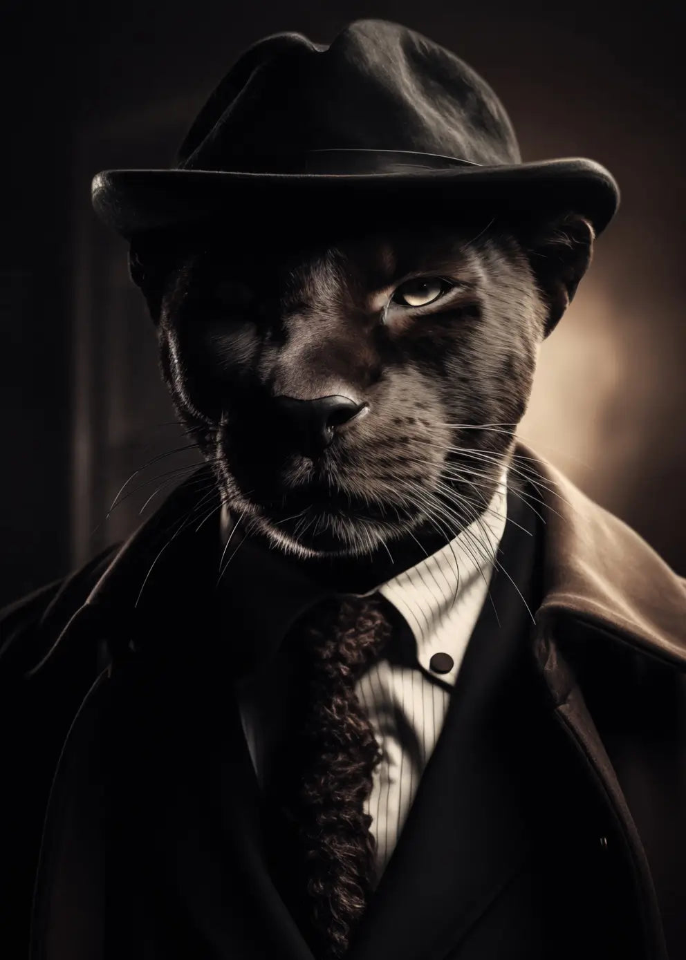 Canvastavla - Panther in Suit