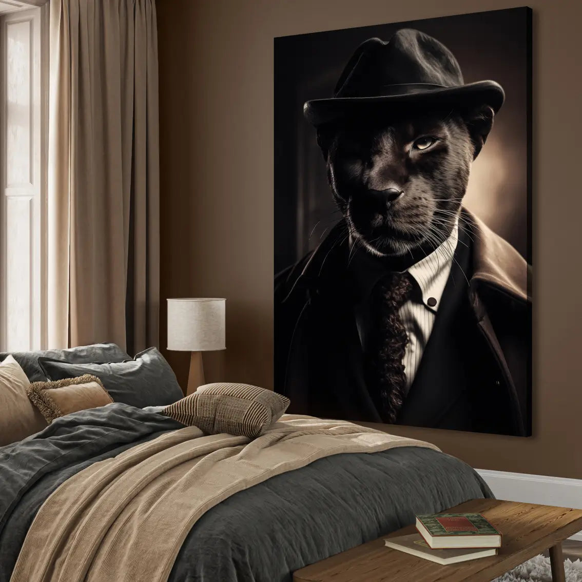 Canvastavla - Panther in Suit