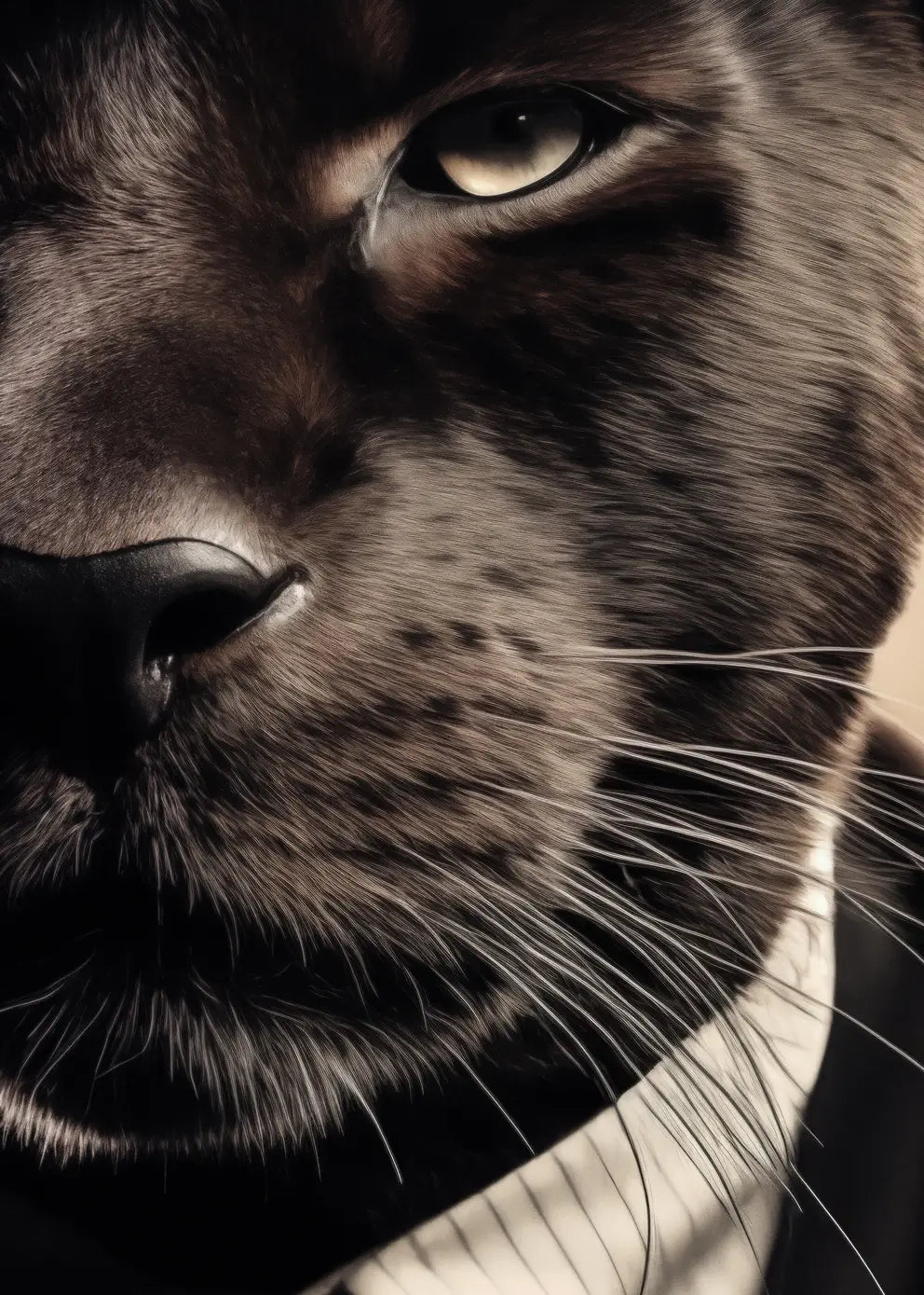 Canvastavla - Panther in Suit
