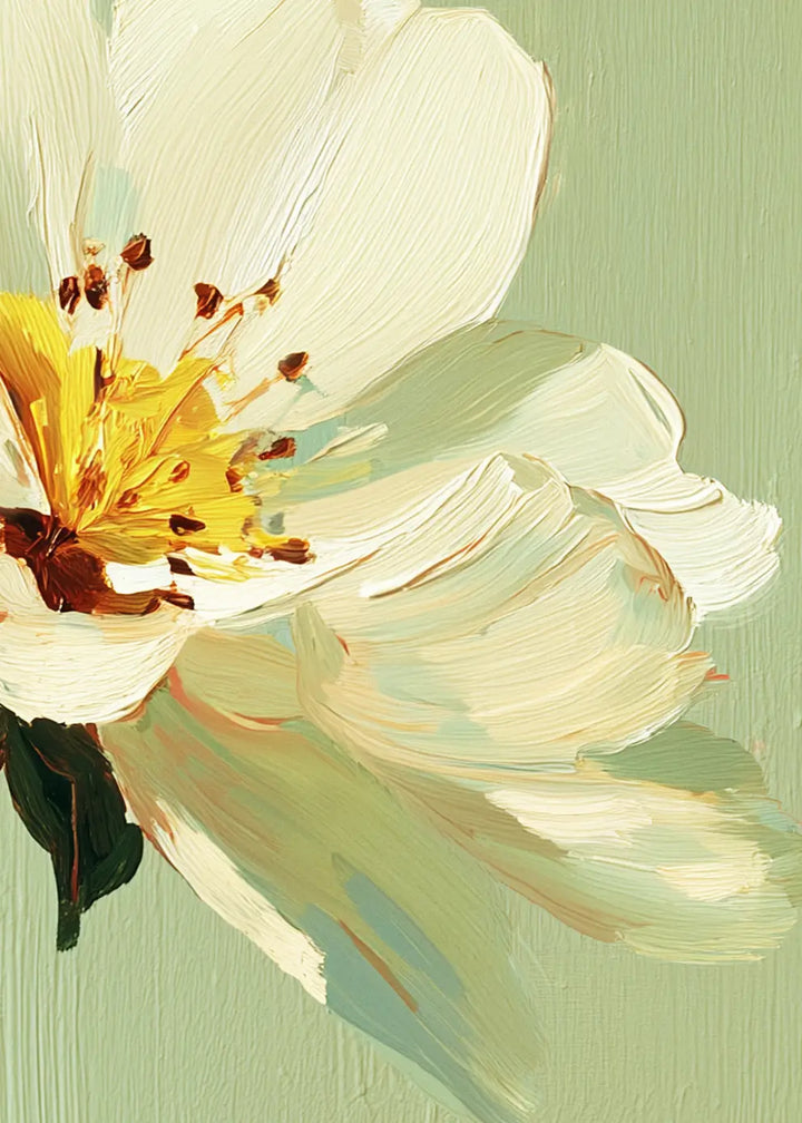 Canvastavla - White Wildflower