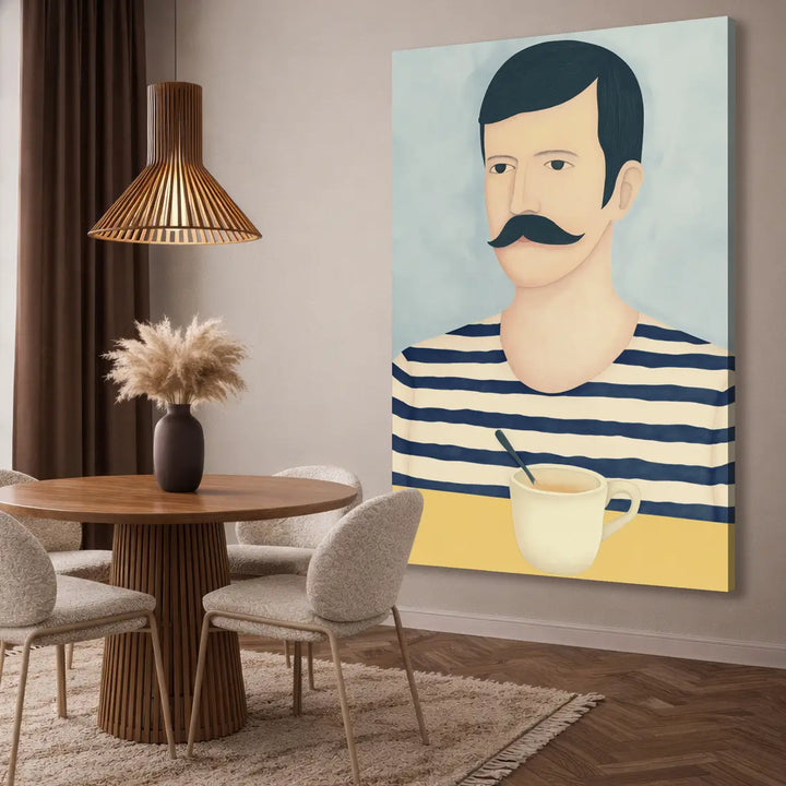 Canvastavla - Striped Man Portrait