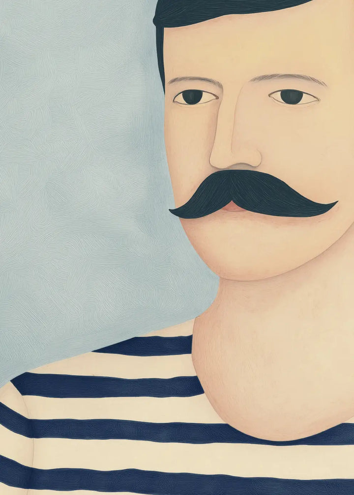 Canvastavla - Striped Man Portrait