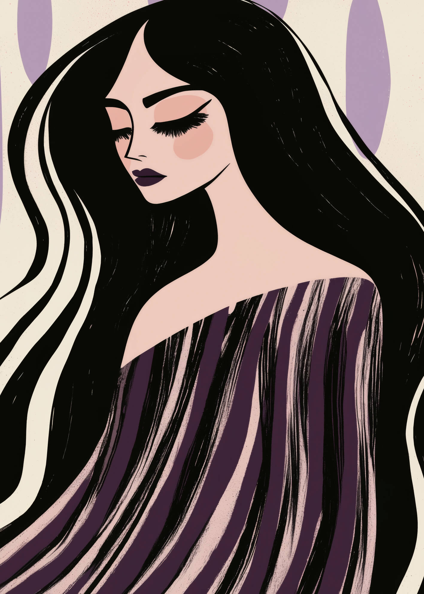 Canvastavla - Violet Reverie