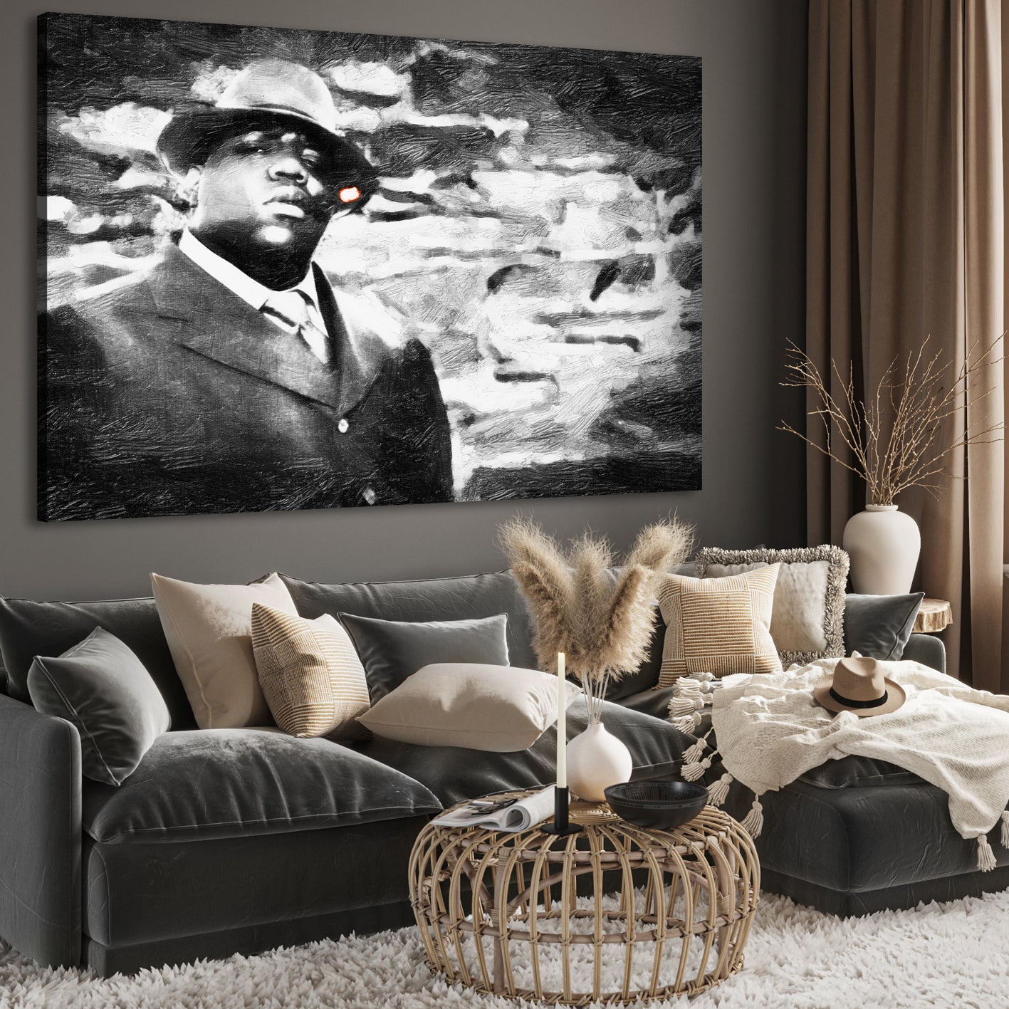 Ljuddämpande tavla - Biggie smalls Tavla