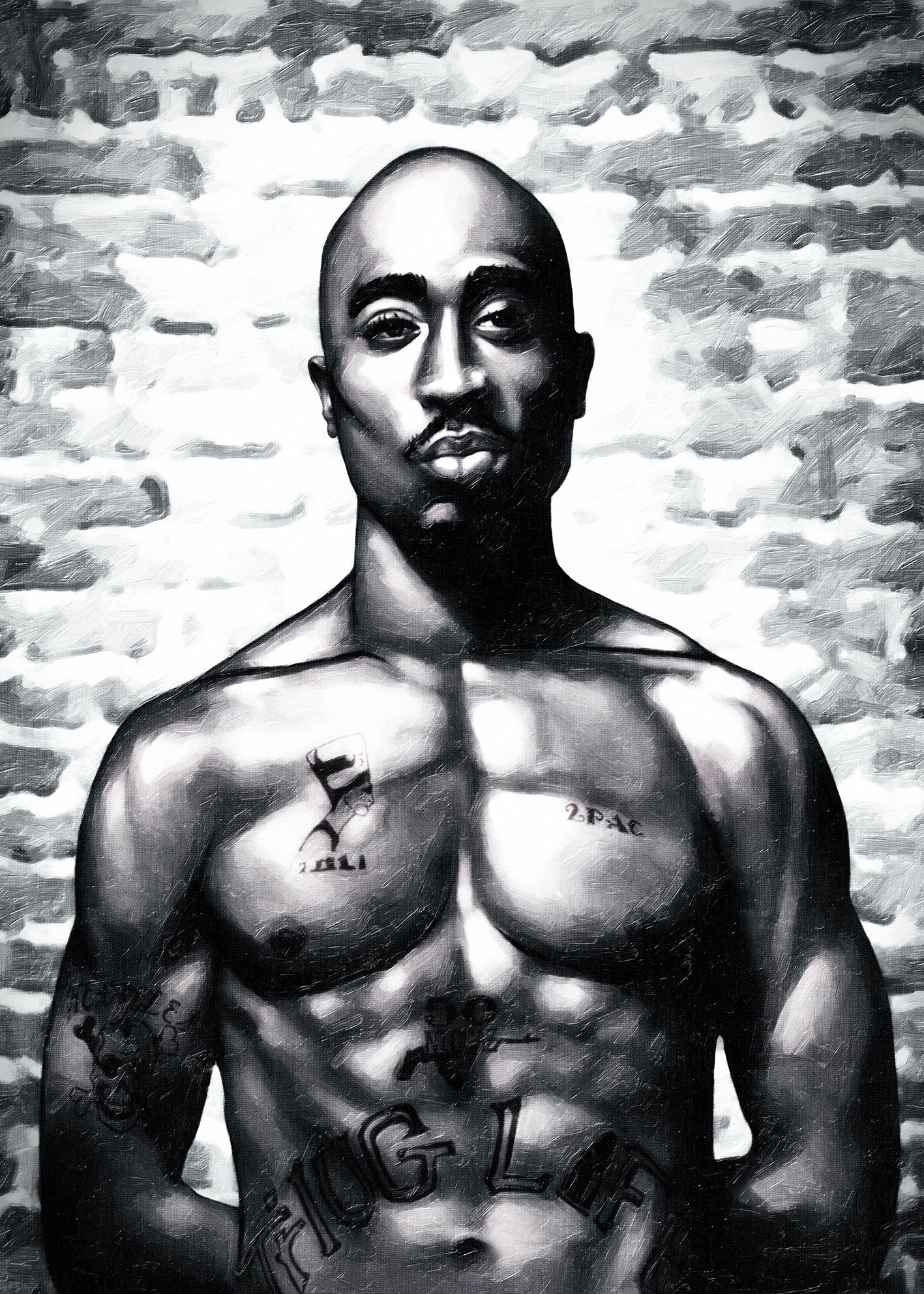 Canvastavla - Tupac