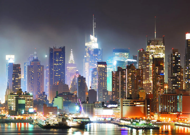 Canvastavla - New York at night - Panorama