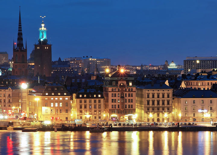 Canvastavla - Stockholm by night