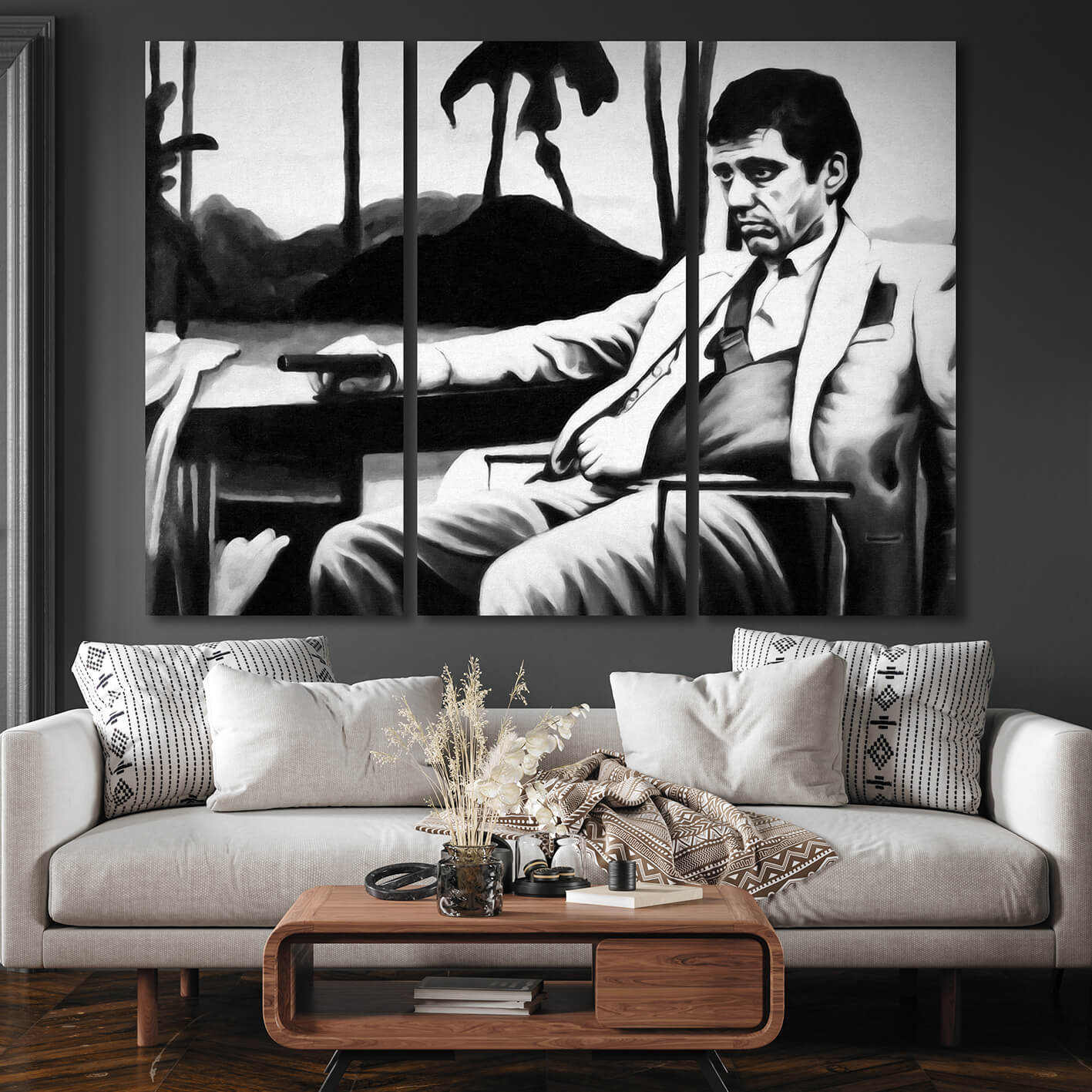 Ljuddämpande tavla - Scarface Tavla i delar