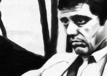 Ljuddämpande tavla - Scarface Tavla i delar