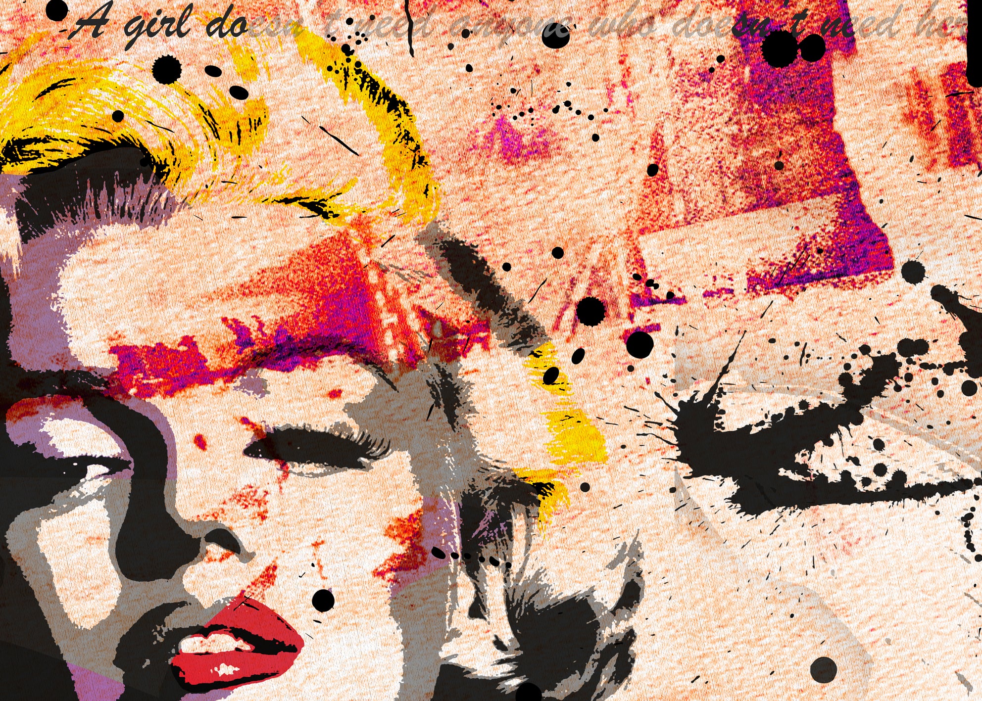 Ljuddämpande tavla - Marilyn Monroe Red Tavla