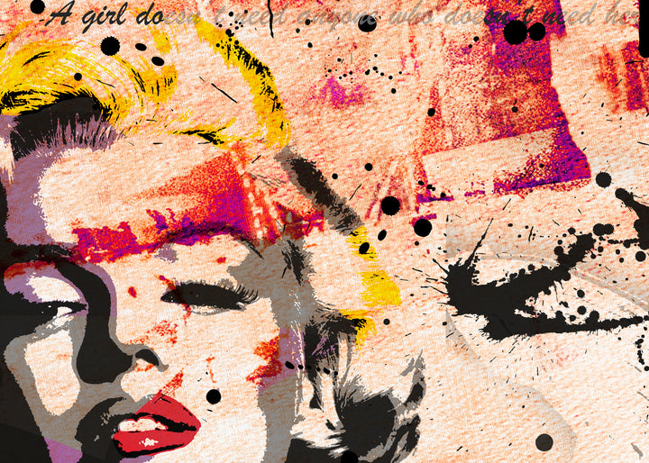 Ljuddämpande tavla - Marilyn Monroe Red Tavla