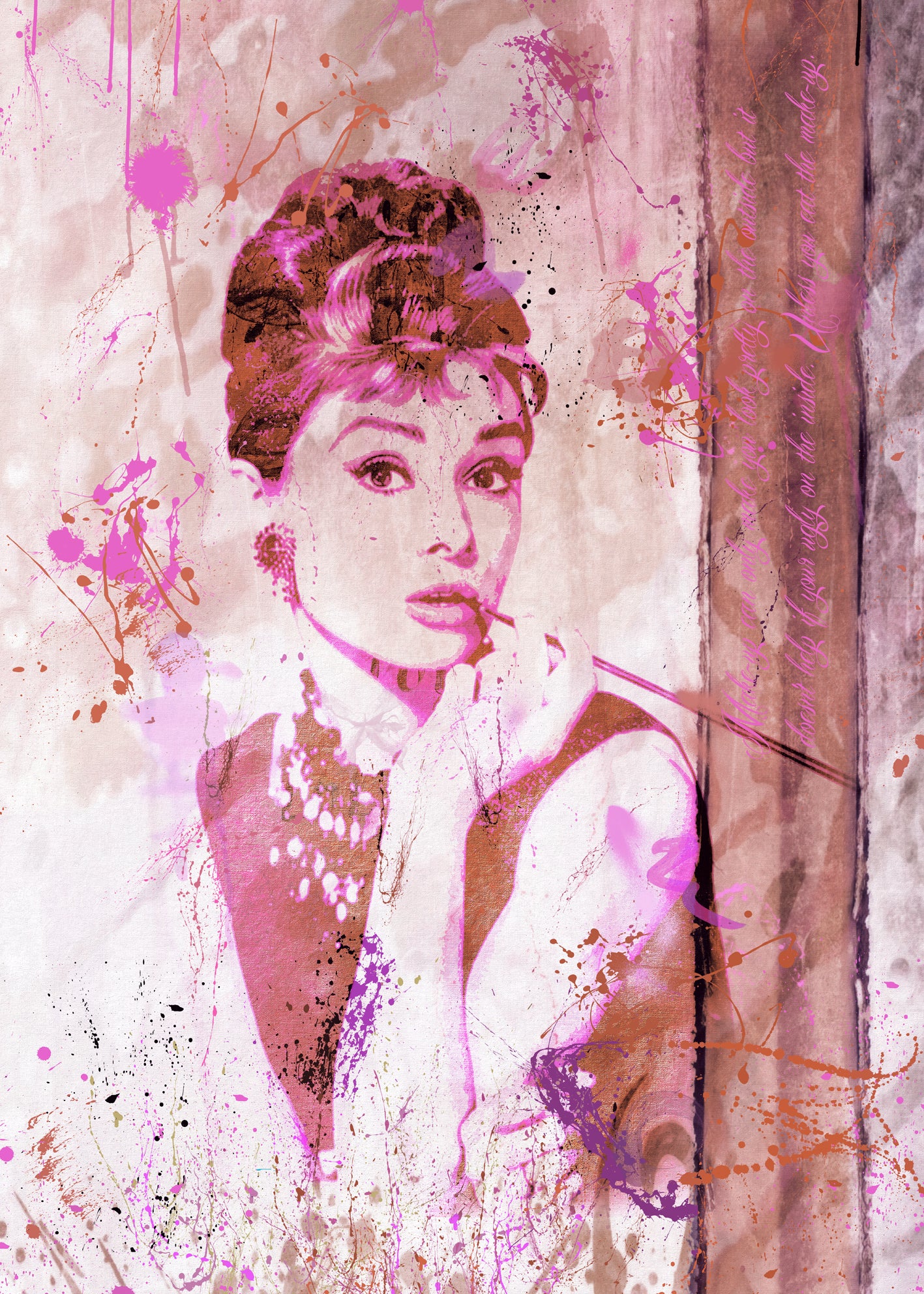 Ljuddämpande tavla - Audrey Hepburn