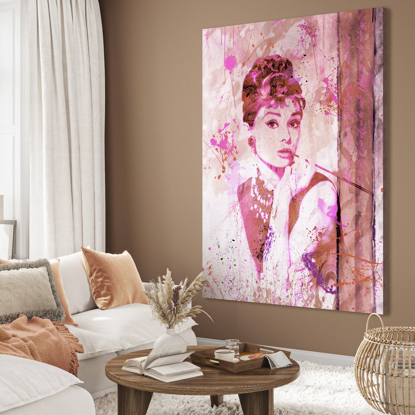Ljuddämpande tavla - Audrey Hepburn