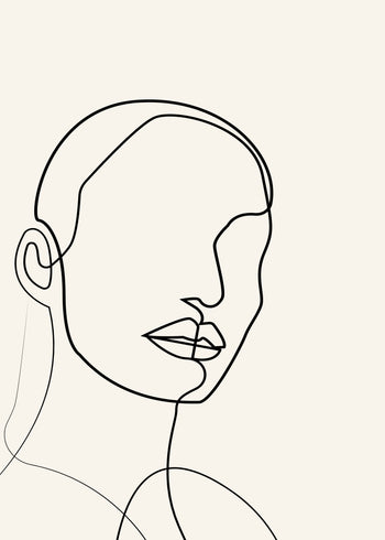 Canvastavla - One Line Portrait