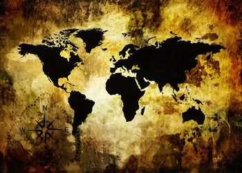 Ljuddämpande tavla - The world map - Tavla av världskartan
