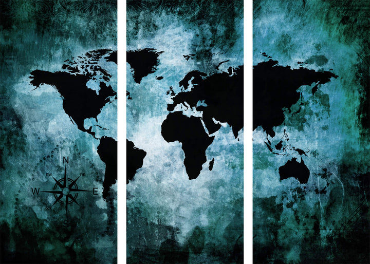 Ljuddämpande tavla - The world map i delar
