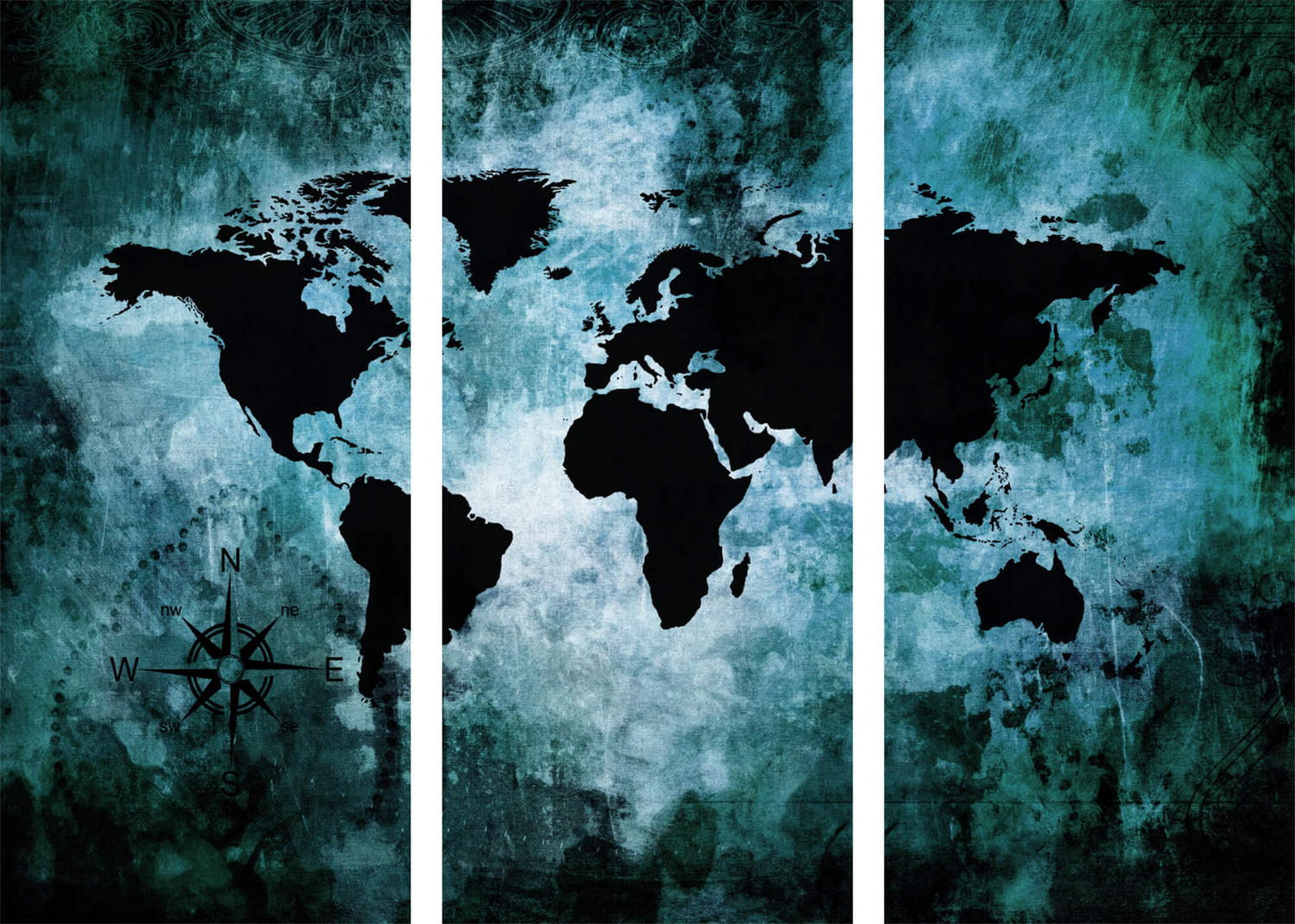 Canvastavla - The world map