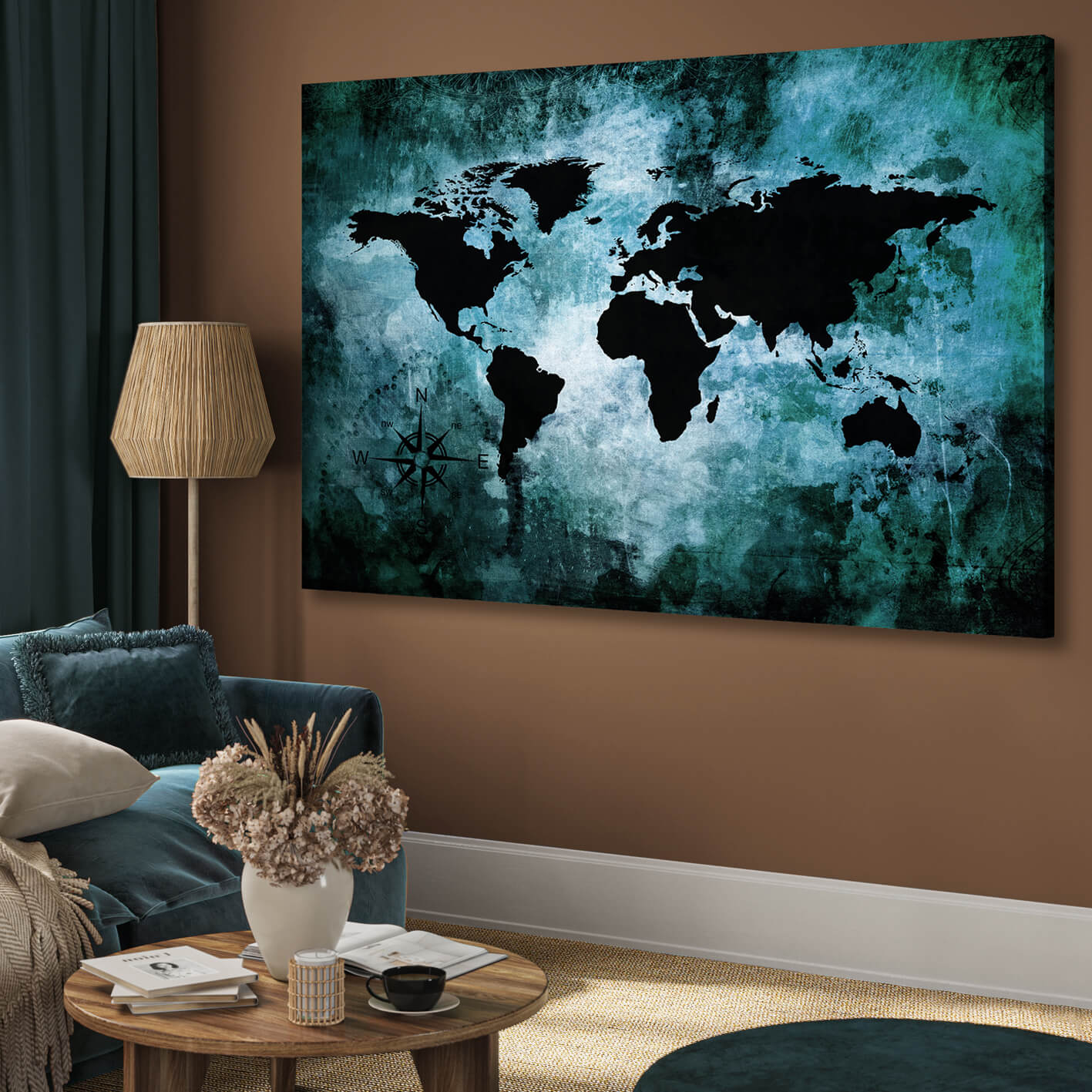 Canvastavla - The world map