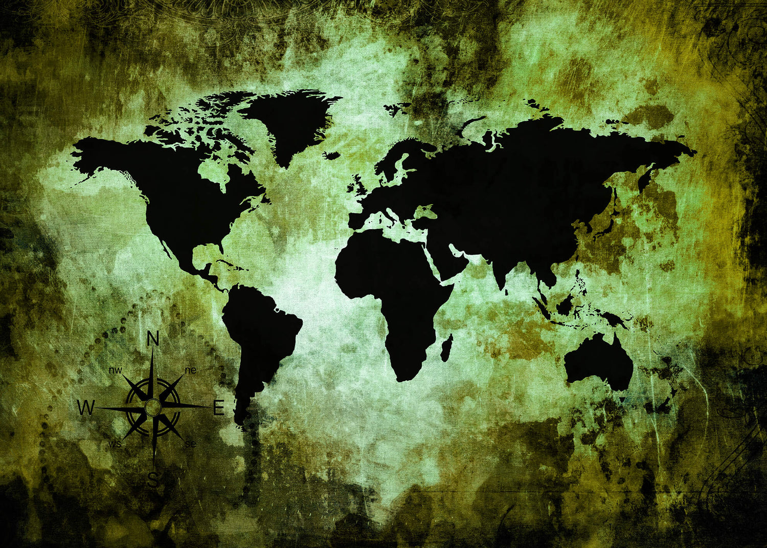 Ljuddämpande tavla - The world map - Tavla av världskartan