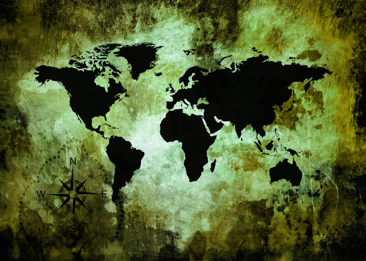 Ljuddämpande tavla - The world map - Tavla av världskartan