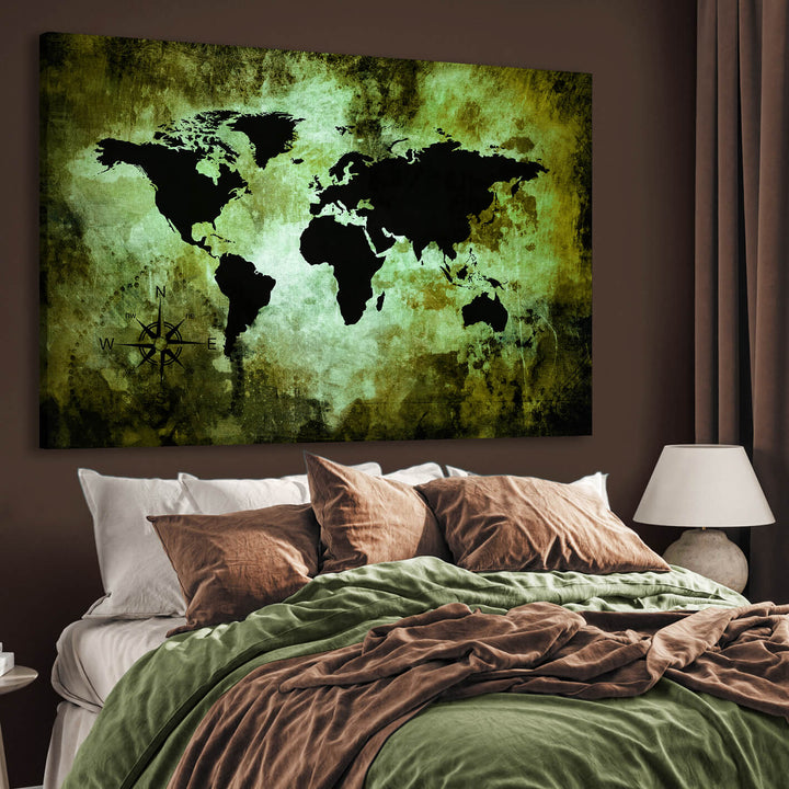 Ljuddämpande tavla - The world map - Tavla av världskartan