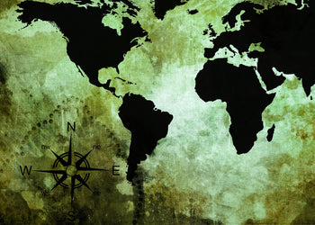 Ljuddämpande tavla - The world map - Tavla av världskartan