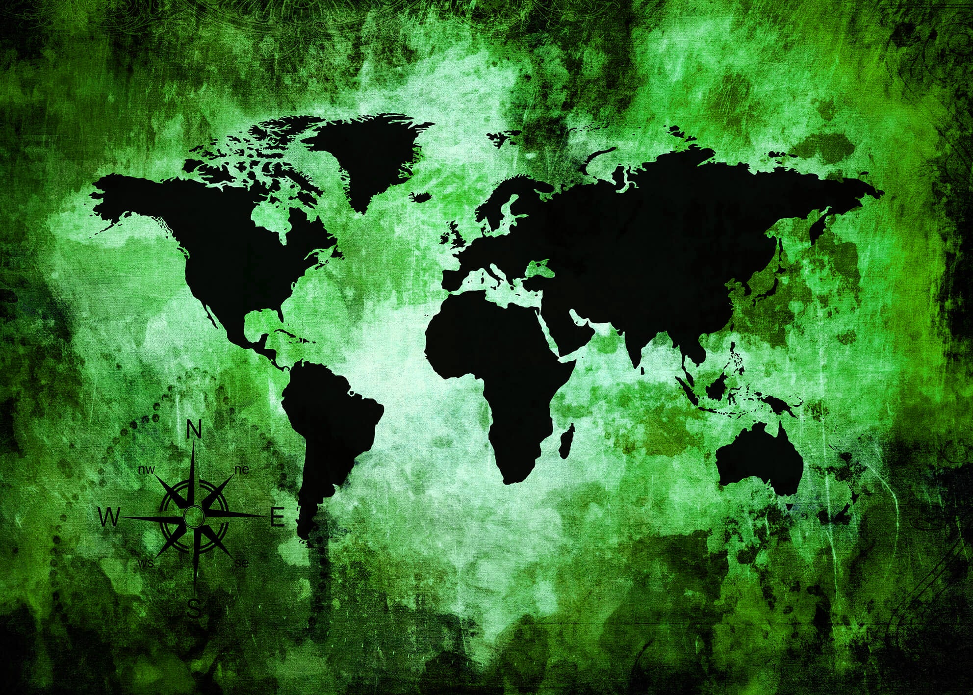 Ljuddämpande tavla - The world map - Tavla av världskartan
