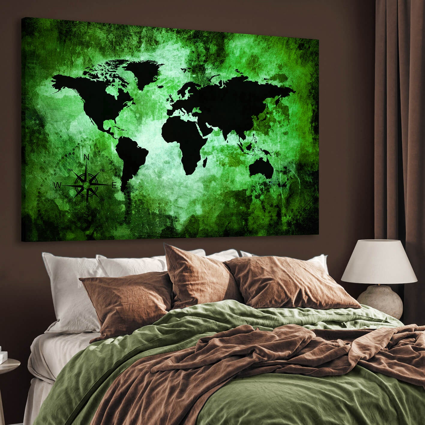 Canvastavla - The world map