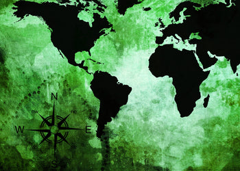 Ljuddämpande tavla - The world map - Tavla av världskartan