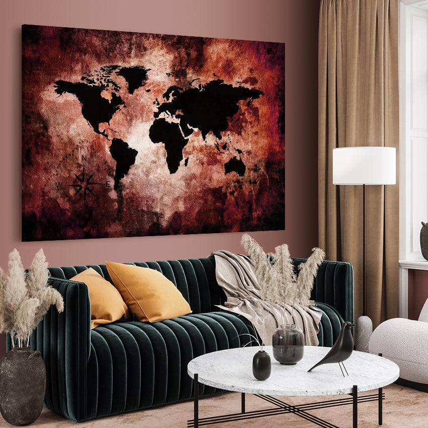 Ljuddämpande tavla - The world map