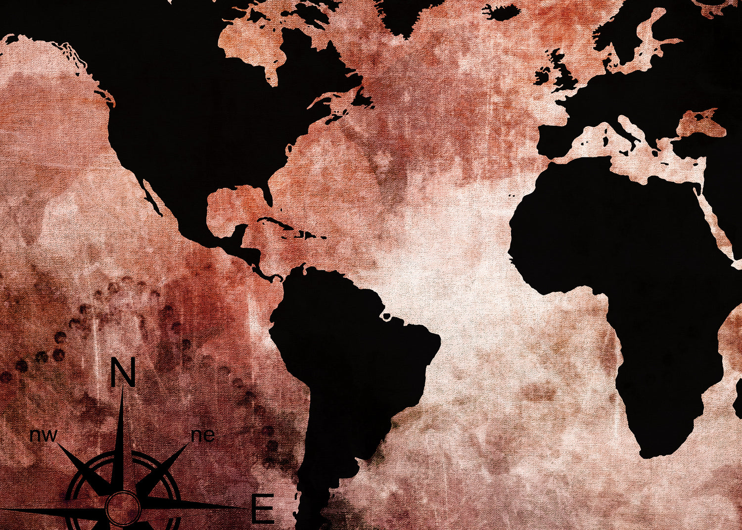 Canvastavla - The world map
