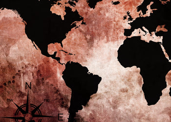 Canvastavla - The world map
