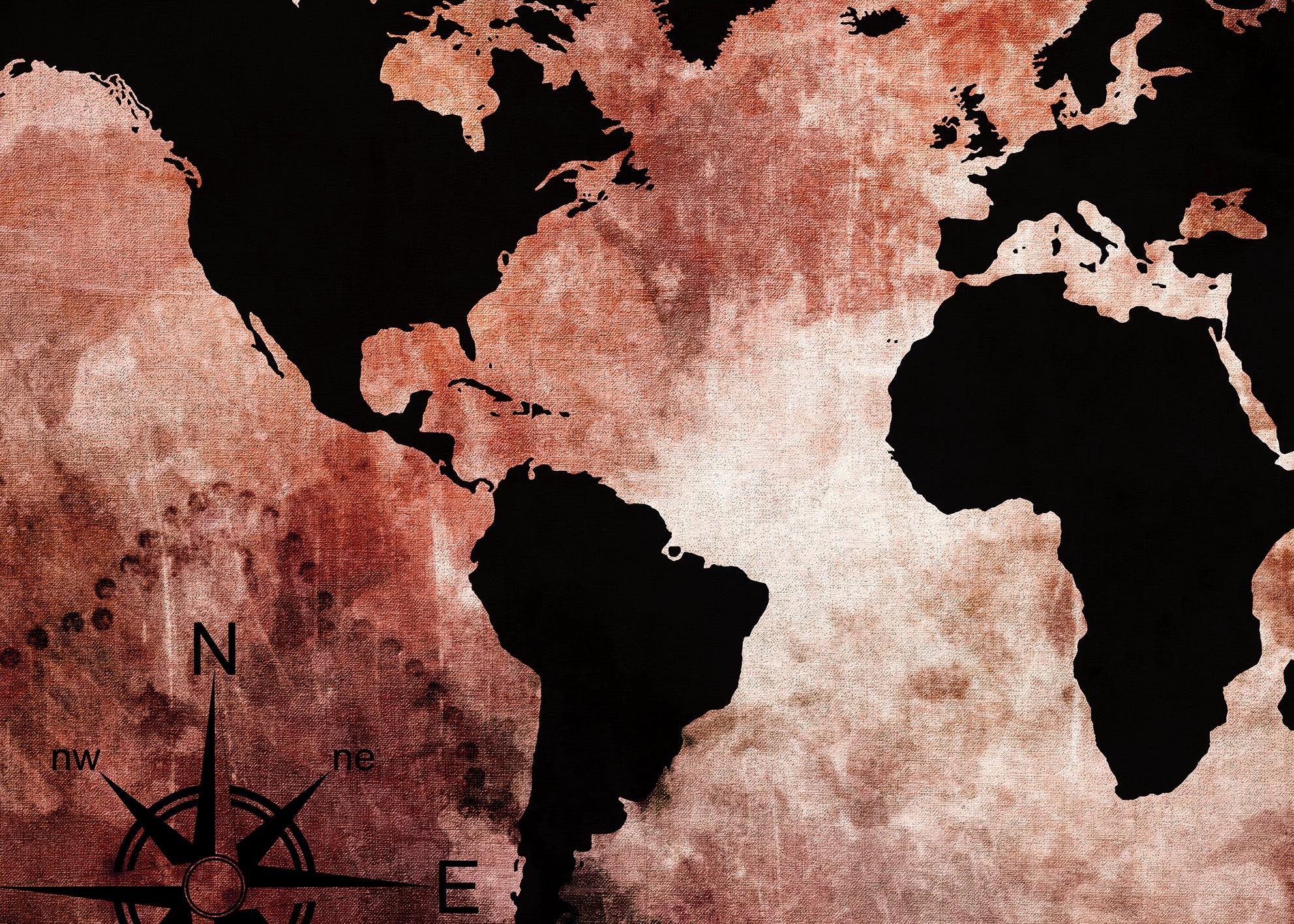 Canvastavla - The world map